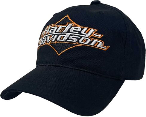 Harley-Davidson Men's Embroidered H-D Curved Bill Adjustable Baseball Cap- Black in Saudi Arabia