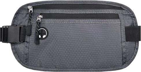 Hopsooken Travel Money Belt: Waist Pack for Running and Cycling, Rfid, Comfortable, Durable and Lightweight Hidden Travel Passport Wallets.(Newblack) in Saudi Arabia