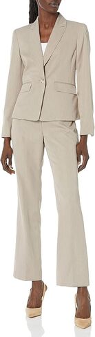 Le Suit Women's Plus Size Jacket/Pant Suit, Stone, 14W in Saudi Arabia