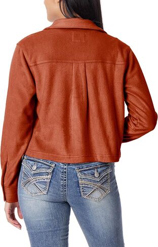 WallFlower Women's Chloe Polar Cozy Fleece Boyfriend Spring, Summer and Fall Light Shacket Jackets in Kuwait