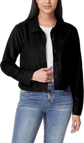 WallFlower Women's Chloe Polar Cozy Fleece Boyfriend Spring, Summer and Fall Light Shacket Jackets in Saudi Arabia