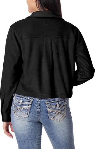 WallFlower Women's Chloe Polar Cozy Fleece Boyfriend Spring, Summer and Fall Light Shacket Jackets in Saudi Arabia
