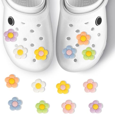 سحر الأحذية جرلي auauy للأطفال، سحر الزهور للفتيات امرأة، لطيف سحر الملحقات الأحذية للأحذية حمل الحقائب سوار معصمه زينة الحفلات، عيد ميلاد، عيد الفصح، هدايا عيد الميلاد in Kuwait