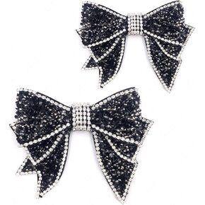 Suoirblss 2PCS Handmade Rhinestone Bow Shoes Decoration Charms DIY Wedding Party Shoes Bag Package Accessories in Kuwait