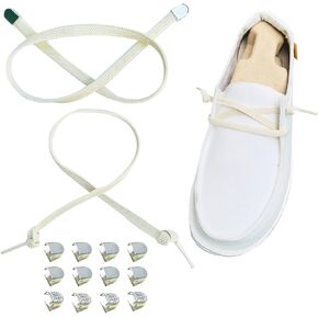 Lopau 2 Pairs Shoe Laces Replacement Compatible with Hey Dude, Elastic Replacement Shoelaces for Dudes Shoes in Kuwait