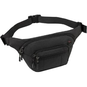 Fanny Pack,VASCHY 4 Zipped Sleeves Belt Waist Bum Hip Bag Pouch Pack for Women W 60in Extra Long Strap Purple in Saudi Arabia