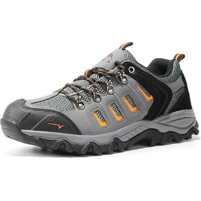 NORTIV 8 Men's Waterproof Hiking Shoes Leather Low-Top Hiking Shoes for Outdoor Trailing Trekking Camping Walking