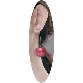 Cherry Earrings for Women 3D Red Crystal Simulation Cherry Drop Earrings Sweet and Lovely Light Weight Fruit Earrings Tassel Earrings Jewelry Gift in Kuwait