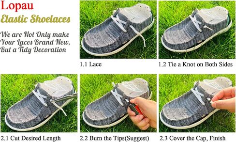 Lopau 2 Pairs Shoe Laces Replacement Compatible with Hey Dude, Elastic Replacement Shoelaces for Dudes Shoes in Kuwait