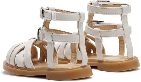LAFEGEN Toddler Baby Girl Gladiator Sandals Side Zipper Non Slip Open Toe Infant Kids Knee High Roman Sandal Summer Dress Shoes in Kuwait