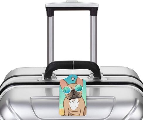 Baseball Texture Luggage Tag Privacy Cover Id Card Stainless Steel Loop Leather Travel Baggage Identifiers Tags Luggage for Women Men Suitcase Name Lable Card (2pcs) in Saudi Arabia