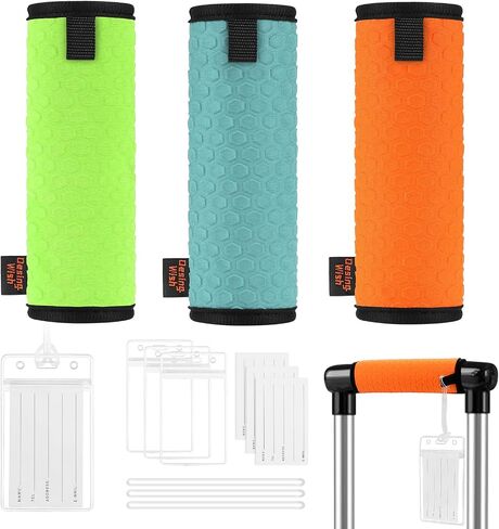 Desing Wish 3 PCS Luggage Handle Wraps for Suitcase Neoprene Luggage Tags Suitcase Identifier Bright Colored Luggage Handle Cover Sleeves Travel Accessories for Airplane - Camouflage Color in Saudi Arabia
