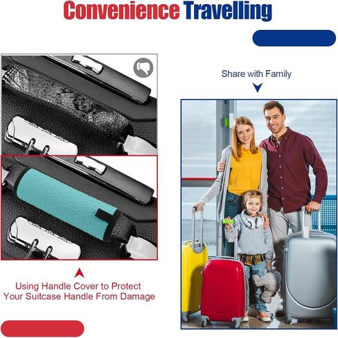 Desing Wish 3 PCS Luggage Handle Wraps for Suitcase Neoprene Luggage Tags Suitcase Identifier Bright Colored Luggage Handle Cover Sleeves Travel Accessories for Airplane - Camouflage Color in Saudi Arabia