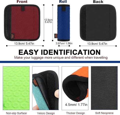 Desing Wish 3 PCS Luggage Handle Wraps for Suitcase Neoprene Luggage Tags Suitcase Identifier Bright Colored Luggage Handle Cover Sleeves Travel Accessories for Airplane - Camouflage Color in Saudi Arabia