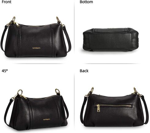 DORIS&JACKY Leather Shoulder Handbags For Women Medium Designer Crossbody Purse And Bags With Two Detachable Straps in Saudi Arabia