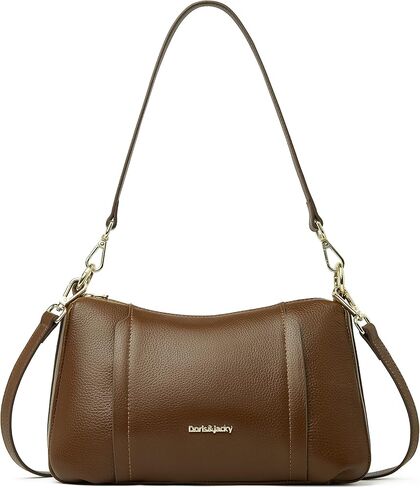 DORIS&JACKY Leather Shoulder Handbags For Women Medium Designer Crossbody Purse And Bags With Two Detachable Straps in Saudi Arabia