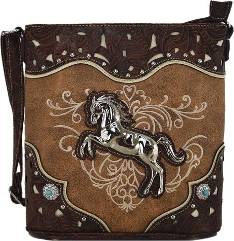 Western Cowgirl Style Horse Cross Body Handbags Concealed Carry Purses Country Women Single Shoulder Bag in Saudi Arabia