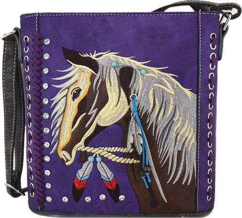 Western Cowgirl Style Horse Cross Body Handbags Concealed Carry Purses Country Women Single Shoulder Bag in Saudi Arabia