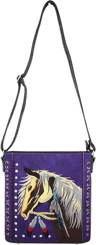Western Cowgirl Style Horse Cross Body Handbags Concealed Carry Purses Country Women Single Shoulder Bag in Saudi Arabia