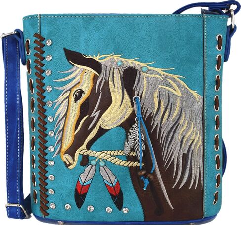 Western Cowgirl Style Horse Cross Body Handbags Concealed Carry Purses Country Women Single Shoulder Bag in Saudi Arabia