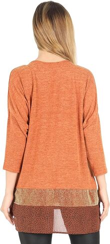 سترة نسائية من BENANCY بأكمام 3/4 ذات طبقات ملونة للسراويل الضيقة in Kuwait