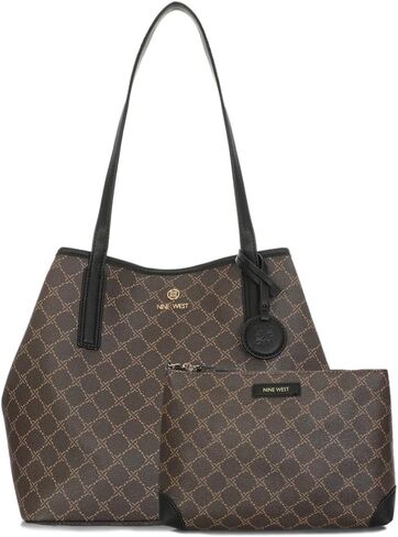 Nine West Delaine 2 in 1 Tote, Brown Black in Saudi Arabia