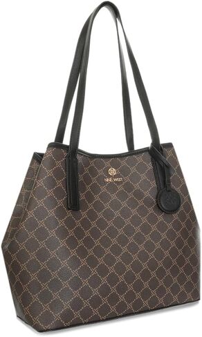 Nine West Delaine 2 in 1 Tote, Brown Black in Saudi Arabia