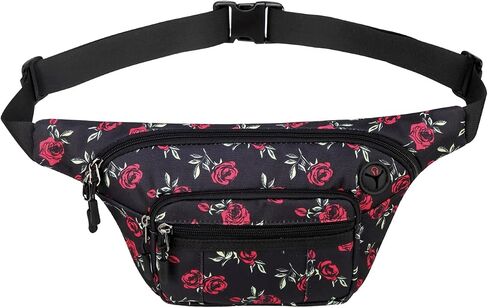 Fanny Pack، حقيبة VASCHY ذات 4 أكمام بسحاب وحزام الخصر وحقيبة الورك للنساء مع حزام طويل جدًا بطول 60 بوصة باللون الأرجواني in Kuwait