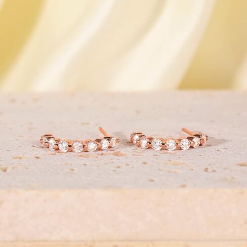 EAMTI 925 Sterling Silver Stud Earrings for Women Emerald Hear Cut Cubic Zirconia CZ Stud Earrings 18K Gold Plated Stud Earrings Men Hypoallergenic in Kuwait