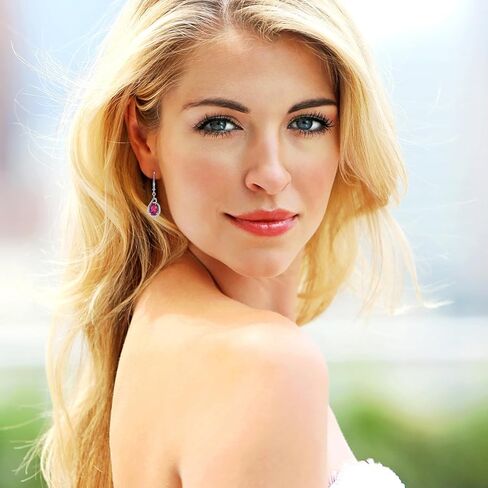 Starchenie Teardrop Dangle Drop Earrings 925 Sterling Silver Pear Birthstones Leverback Earrings Gift for Women in Kuwait