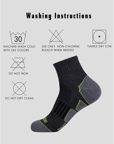 JOYNÉE Men's 6 Pack Athletic Performance Cushion Ankle Running Quarter Socks in Saudi Arabia