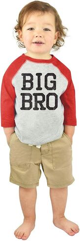 American Classics Big Brother 3/4 Sleeve Baseball Tee Shirt Big Bro Boy Gift Pregnancy Announcement Toddler Boy in Saudi Arabia
