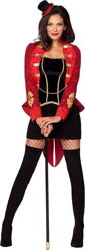 Spirit Halloween Adult Ringmaster Costume | Circus Cosplay | Red and Black Jacket | Ring Leader Cosplay | Easy Costume in Saudi Arabia