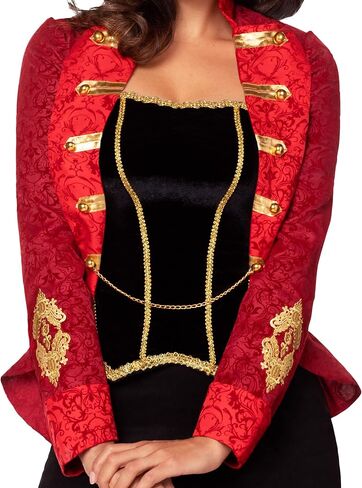 Spirit Halloween Adult Ringmaster Costume | Circus Cosplay | Red and Black Jacket | Ring Leader Cosplay | Easy Costume in Saudi Arabia