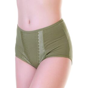 Angelina Women's Assorted Cotton Blend High Waisted Brief Panties (6-Pack)