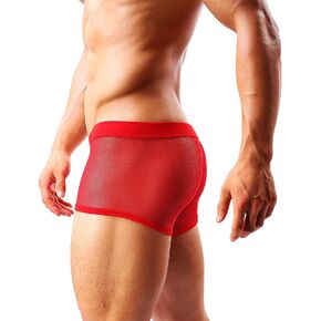 Arjen Kroos Men Sexy Mesh Boxer Briefs Low Rise Stretch Breathable Underwear Boxer