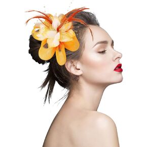 TS Accessories Headwear Elegant Luxurious Feather Mesh Fascinators Hair Clip for Wedding/Banquet/Party/Church in Saudi Arabia