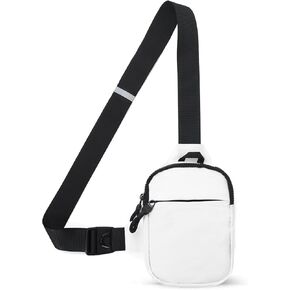 Mini Sling Bag Men Women Small Crossbody Bag Fanny Packs Casual Phone Chest Bag Personal Pocket Bag Backpack for Travel Hiking (Mini-Black)