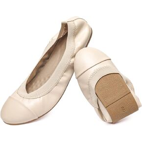 NITTI Women's Ballet Flats Classic Round Toe Flats Shoes Casual Comfort Slip On Soft Walking Shoes