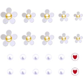 سحر الأحذية بلينغ للنساء الفتيات لطيف زهرة الملحقات الأحذية للمراهقين الكبار الاطفال جرلي اللؤلؤ Jibits حزمة لسحر الشريحة فقاعة مع سلاسل ذهبية in Kuwait