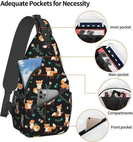 Sling Bag Crossbody Backpack Hiking Travel Daypack Chest Bag Lightweight Shoulder Bag For Women Men in Saudi Arabia