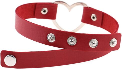 SNOLLOWYY Women Choker Necklace,Adjustable PU Leather Gothic Punk Rock Choker Collar Necklace For Women Girls Boys Men in Saudi Arabia