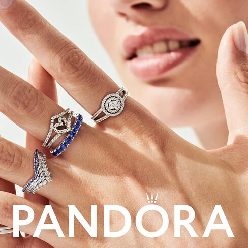 PANDORA Timeless Wish Sparkling Heart Ring - Perfect Jewelry Gift for Women - Hand-Finished 14k Gold-Plated Shine with Cubic Zirconia - Size 9 in Saudi Arabia