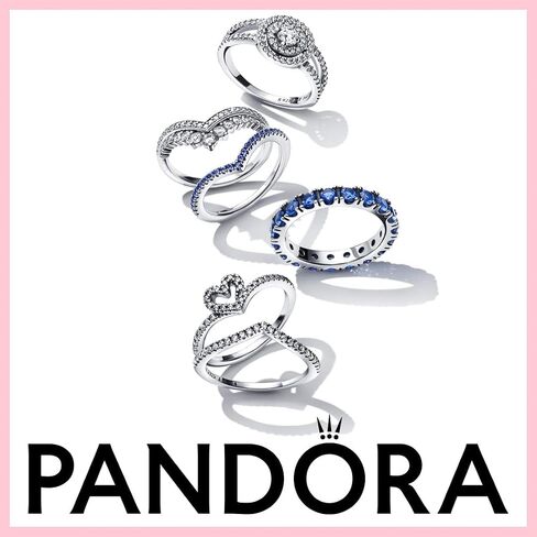 PANDORA Timeless Wish Sparkling Heart Ring - Perfect Jewelry Gift for Women - Hand-Finished 14k Gold-Plated Shine with Cubic Zirconia - Size 9 in Saudi Arabia