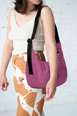 Medium Nylon Crossbody Crescent Bag: Slouchy Style Shoulder Casual with Adjustable Strap in Kuwait