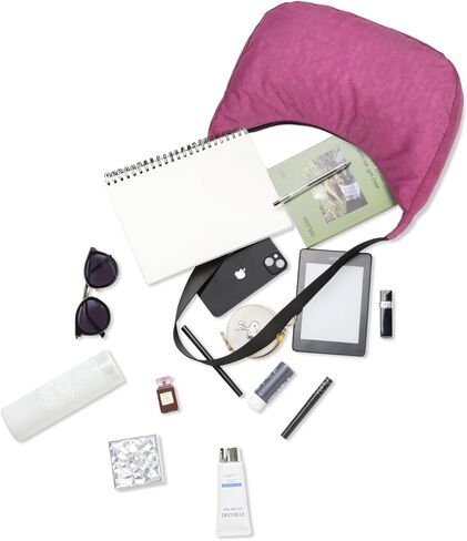 Medium Nylon Crossbody Crescent Bag: Slouchy Style Shoulder Casual with Adjustable Strap in Kuwait