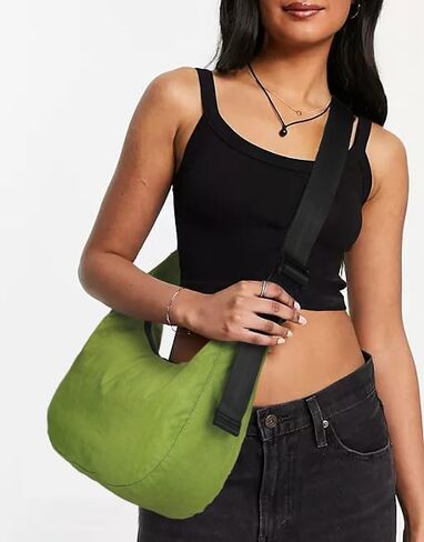 Medium Nylon Crossbody Crescent Bag: Slouchy Style Shoulder Casual with Adjustable Strap in Kuwait