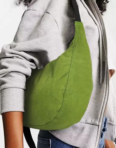 Medium Nylon Crossbody Crescent Bag: Slouchy Style Shoulder Casual with Adjustable Strap in Kuwait