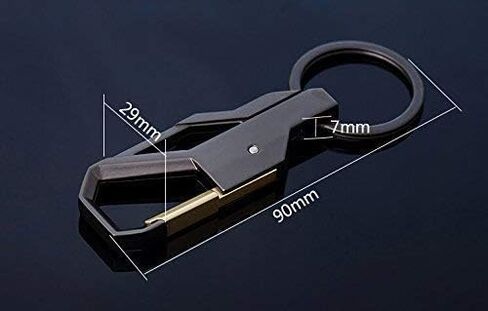 2 عبوة من سبيكة الزنك مقاومة للخدش حلقة مفاتيح السيارة مشبك حلقة بارد مشبك حلقة مشبك خاتم مفتاح هدية للرجال (رمادي + فضي) in Kuwait