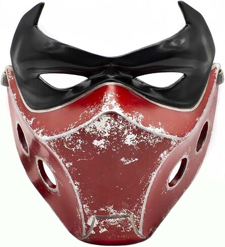 CrazyCatCos Red Hood Mask Resin Helmet Teens Adult Cosplay Halloween Costume Party Accessory in Kuwait